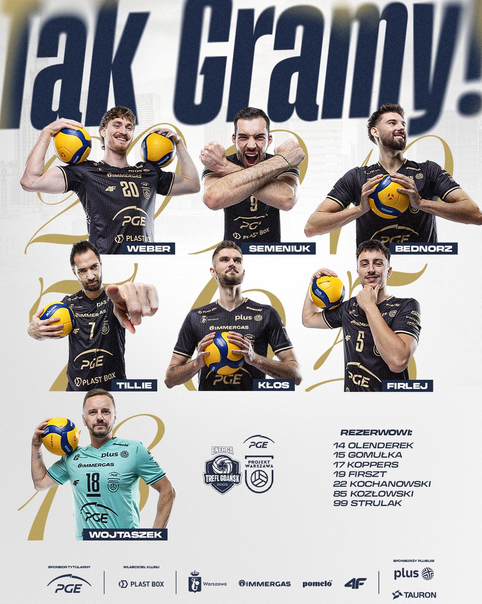 projektwarszawa's tweet photo. Zwycięskiego składu się nie zmienia!

#PlusLiga #GDAWAR https://t.co/GJRv8f4oLl