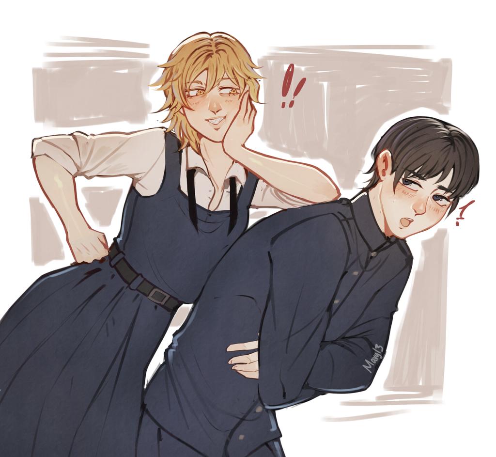 La_maryd13's tweet image. Genderbend asaden✨️ #asaden #chainsawman