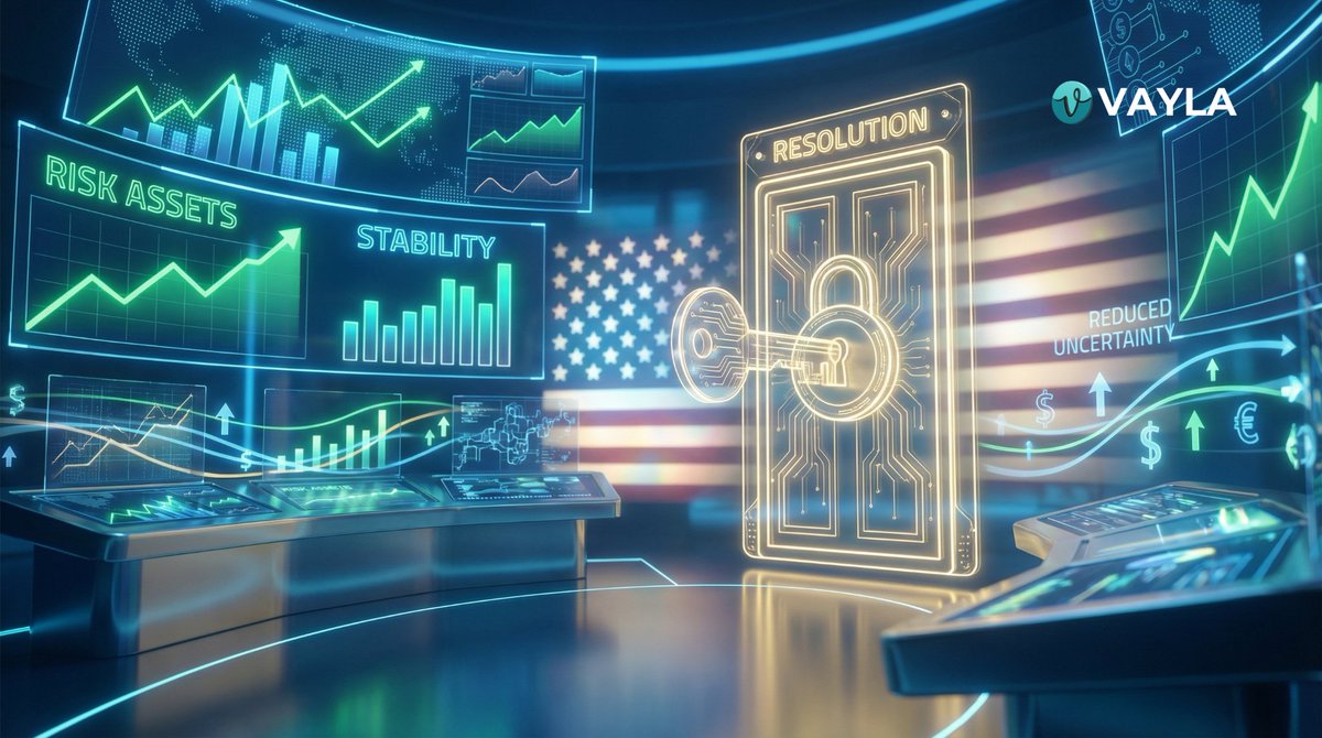 U.S. House Speaker Johnson says he’s confident there are enough votes to end the partial government shutdown by Tuesday. 

Markets are watching closely - confirmation could reduce near-term political risk and support stability across risk assets.
