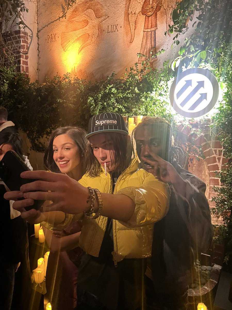 Name a producer Nettspend and Osamason should link up with for a track. ⬇️ 

The two rappers were out at a Grammy party for Pitchfork Best New Artist with Olivia Rodrigo.