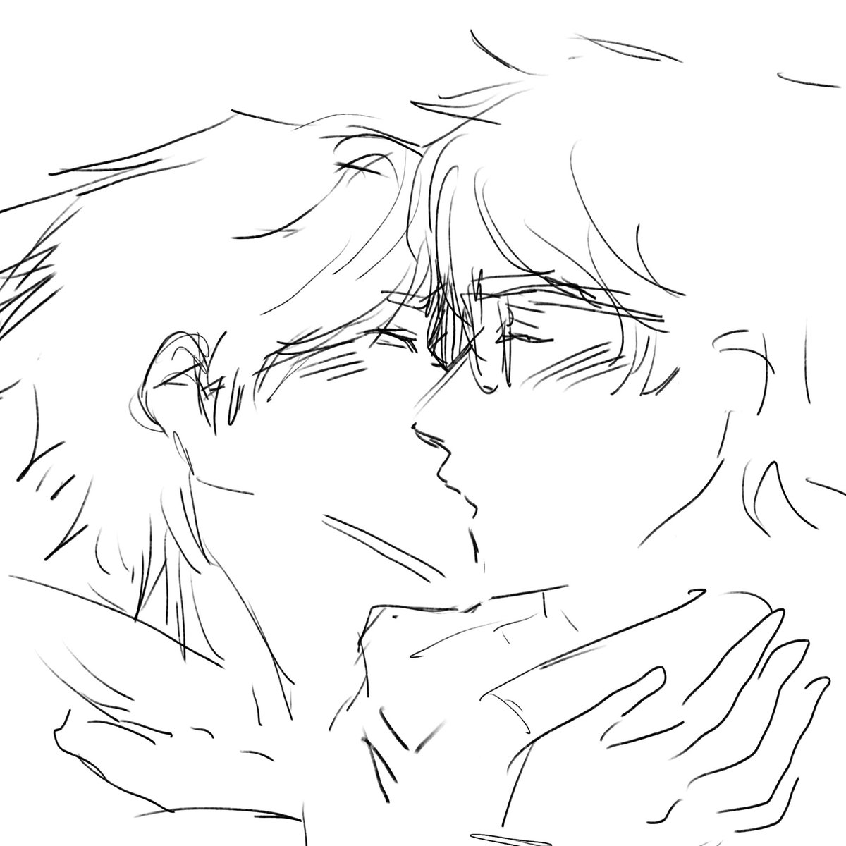 1845yohei's tweet image. hakseong kiss yes this is my old art I’ll post everything in here now good night #weakhero