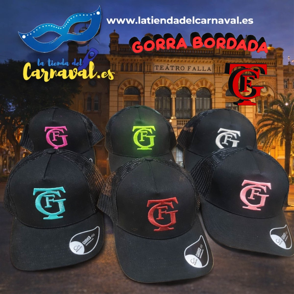 🎭🧢 Gorra del Teatro Falla
Comodidad, estilo y tradición en una sola pieza.
Logo bordado en alta calidad y diseño resistente para lucir tu amor por el Carnaval y la cultura gaditana allá donde vayas 💛

latiendadelcarnaval.es/producto/gorra…

#latiendadelcarnaval #carnavaldecadiz #cadiz