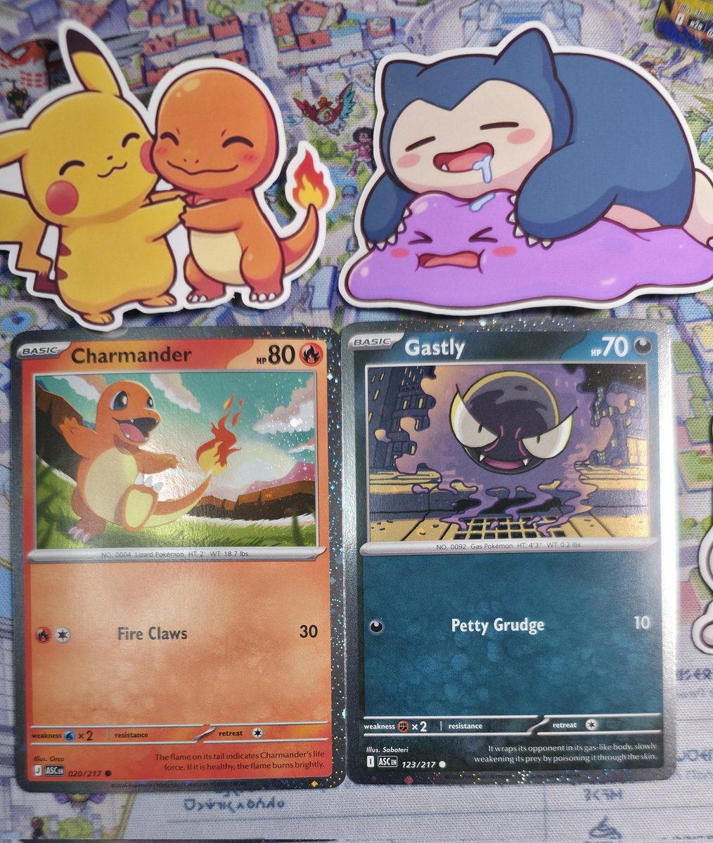 This is the first giveaway I've ever done but I will do many more! I am giving away both Ascended Heroes cosmic holo promos! 🔥👻

To enter:

• Follow <a href="/Cawfeeccino/">Cawfeeccino</a>
• Like &amp; RT ♻️ 
• Tag a friend 🤝🏻 

Ends 2/7!

If this does well I may giveaway 4 more pairs 😉

🍀🍀🍀
#Pokemon