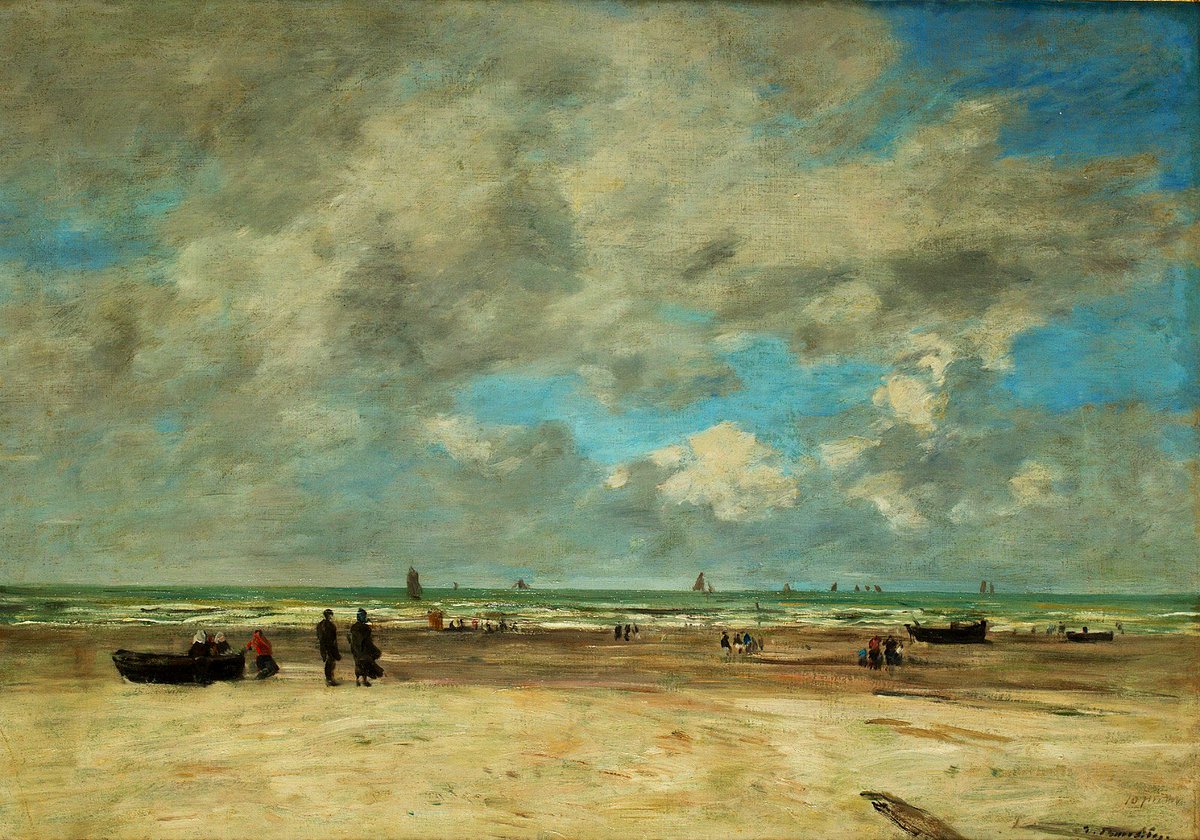 ElMuseoSoumaya's tweet image. Conservamos obras de Eugène #Boudin; sus óleos son considerados la antesala del arte moderno.
#DatoCurioso: sus primeros trabajos estuvieron influenciados por la pintura neerlandesa del siglo XVII. Más tarde se sumó a la #EscuelaDeBarbizon, famosa por su pintura al aire libre.