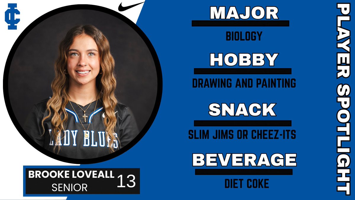 ICladybluesSB's tweet photo. #13DAYS BLUE NATION!!! Our next player spotlight is our Senior Catcher from Arnold, Missouri Brooke Loveall!!! #BleedBlue #ICSB https://t.co/voMx7gwBC5