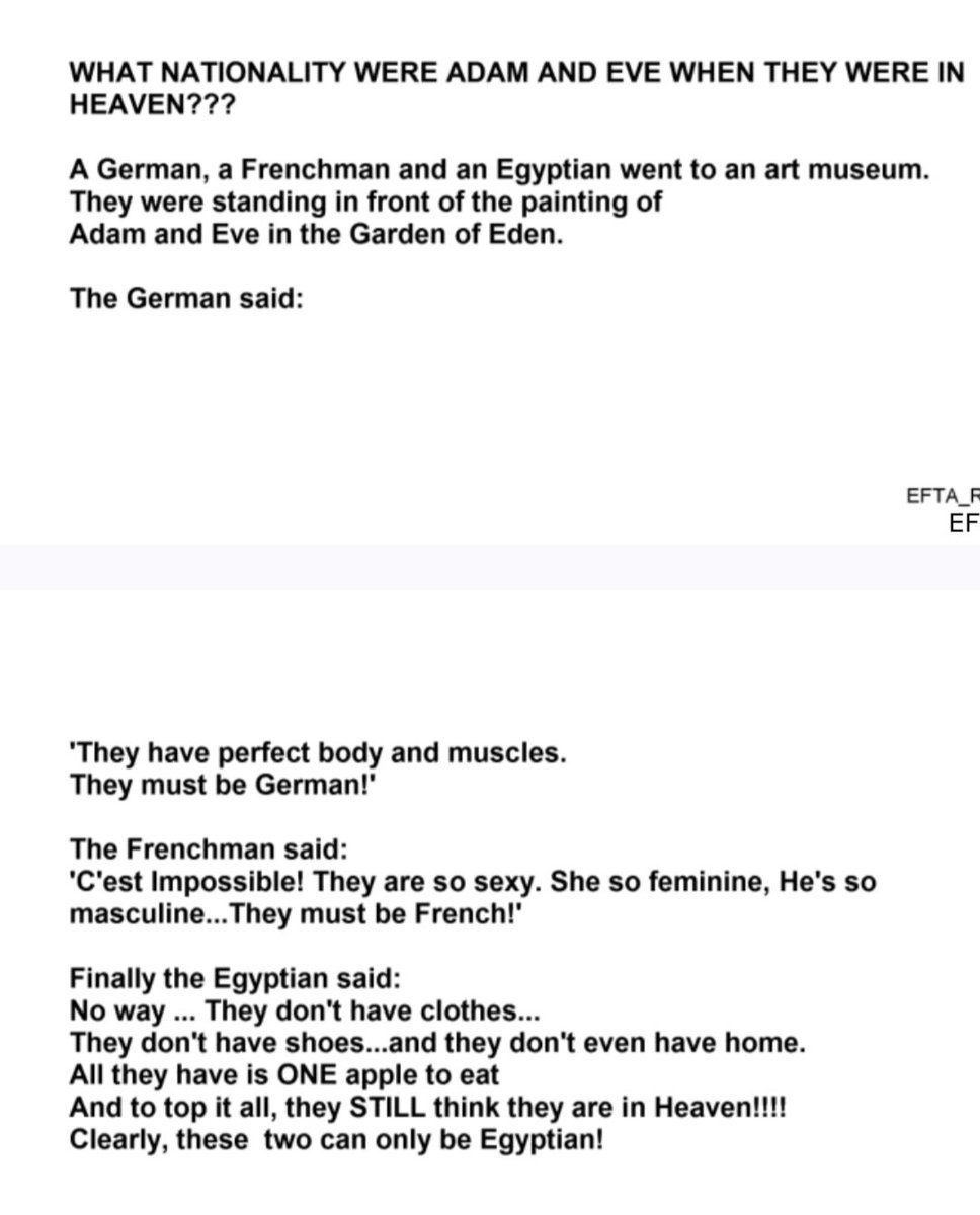 نكتة عن المصريين
في ملفات ايبستاين