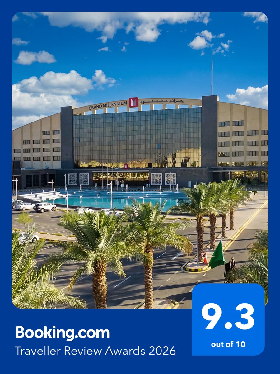 GrandMTabuk's tweet image. Grand Millennium Tabuk is proud to receive the Booking.com Traveler Review Awards 2026 ✨
Thank you to our guests for your continued trust 🤍
@bookingcom 

#TravelerReviewAwards2026
#BookingCom
#MillenniumHotelsandResorts #MyMillennium
#GrandMillenniumTabuk