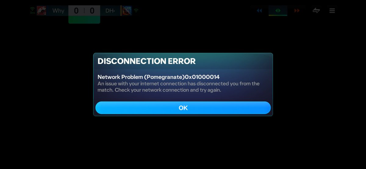 WhyMustDaniel's tweet photo. @EAFCMobileForum today i got kicked out from the game 3 time with the same issue. i dont think my internet connection is bad. fix your game !!  or could this guy hacking ? https://t.co/pc7CFgG3Gk