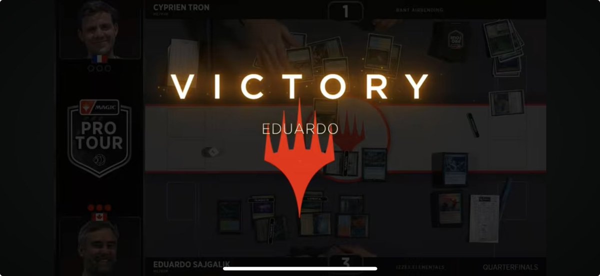 ONE DOWN, TWO TO GO!! 🔥
<a href="/Walaoumpa/">Eduardo Sajgalik</a> sweeps the match 3–0 💪

Up next: the frightful Dimir Excruciator deck 😈⚔️