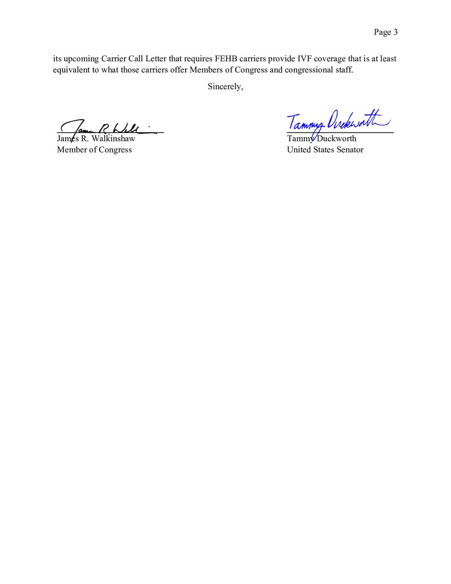 SenDuckworth's tweet image. All we’re asking Trump to do is finally start delivering on his campaign promise for free IVF.

Our federal workers deserve the same level of coverage as Members of Congress.

This should be a no-brainer.