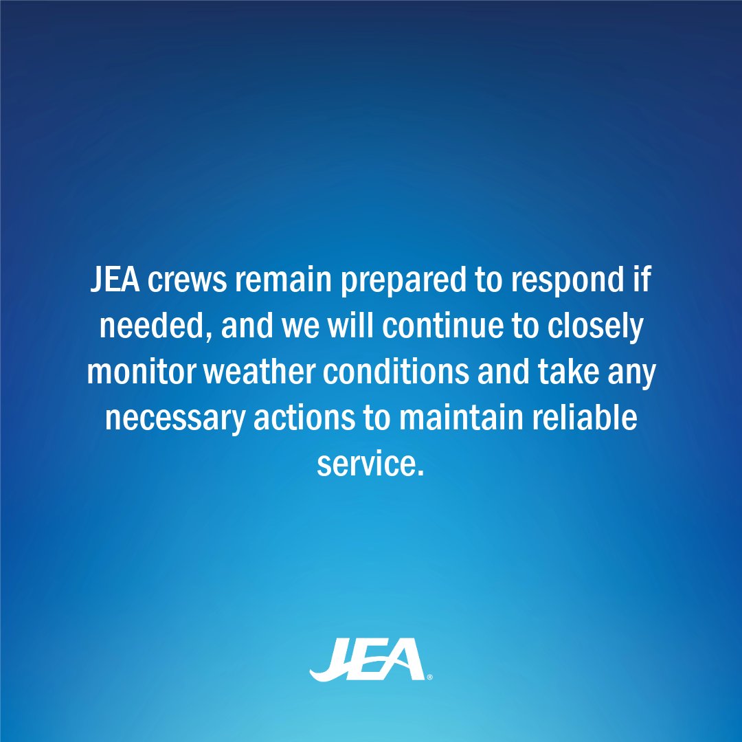 NewsfromJEA's tweet photo. Important Update for Our Customers: 
Please take a moment to read the latest information about the recent extreme cold and high winds in our area. Thank you for staying connected with JEA. https://t.co/vydN3O2j42 https://t.co/EBXVutI3Nz