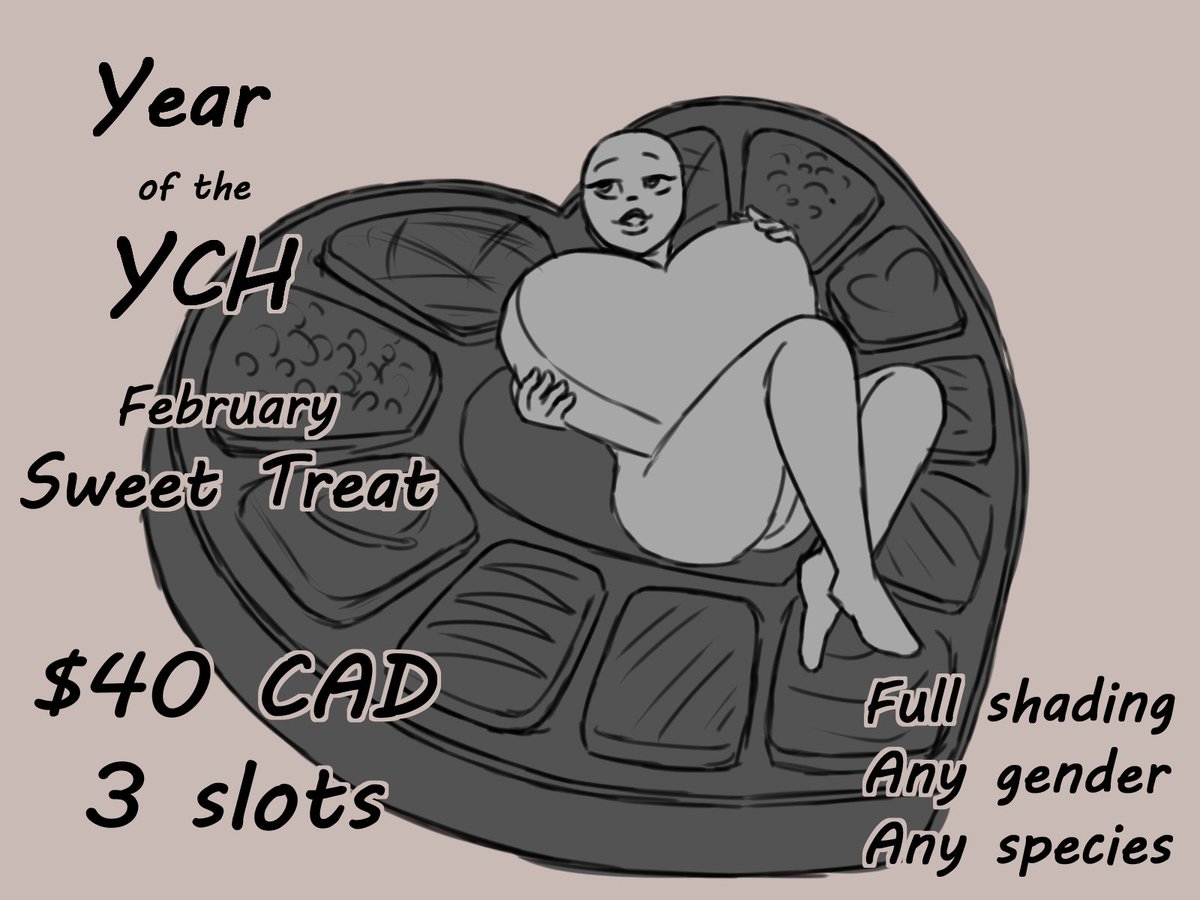 DetailAfterDark's tweet photo. Did you know I'm doing a YCH every month this year? February's just opened up! You can also check out January's featuring one of my OCs! Feel free to message me on Discord @/nycroshears for more details https://t.co/m4RBa5Nouk