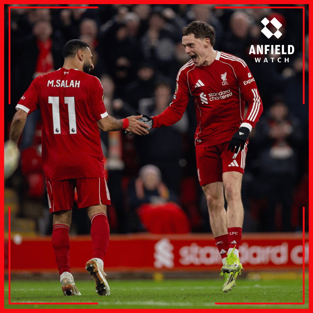 AnfieldWatch's tweet image. We all want to see more of this Florian Wirtz and Mo Salah partnership, right Reds? 🔥