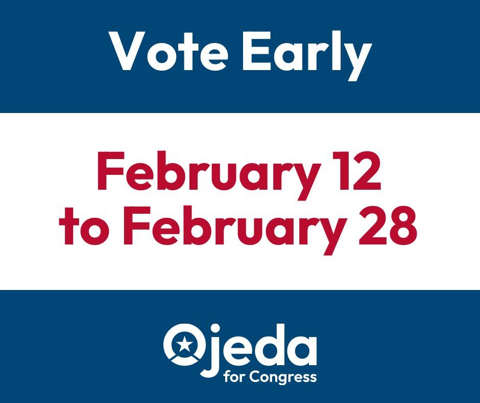 ojedafornc's tweet photo. You don’t have to wait until Election Day.
Early voting runs February 12 through February 28. More days. More flexibility. No excuses.
Vote when it works for you. Make your plan to vote today!
More information at https://t.co/bacwMAnHLn #NCPrimary #EarlyVoteNC #VoteEarly #NC https://t.co/979L0UintE
