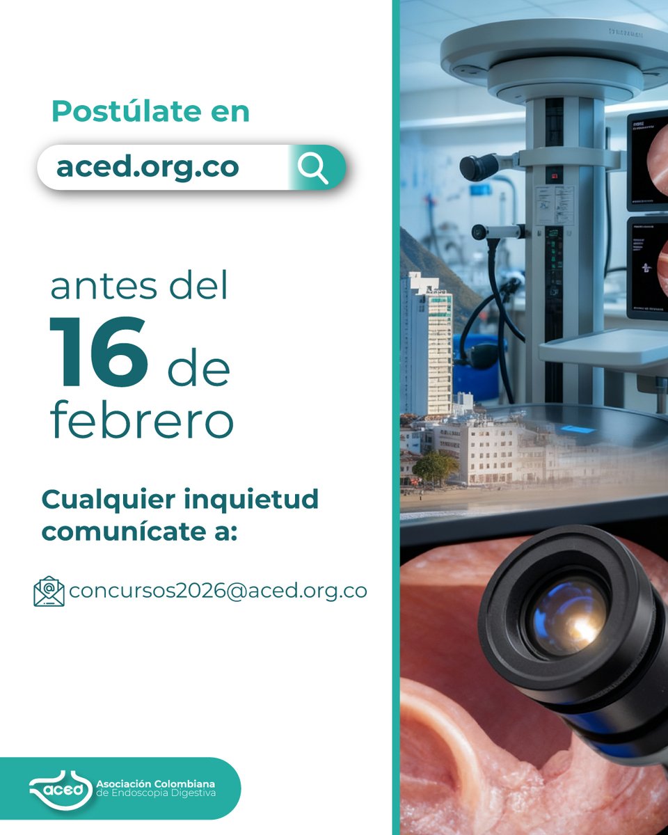 Aced1970's tweet photo. ¿Ya participaste en los concursos del XV Curso Internacional de Endoscopia Digestiva?

Puedes postularte en las siguientes categorías:
• Pósters
• Trabajos de investigación
• Videos de endoscopia https://t.co/TrivAbvqaR