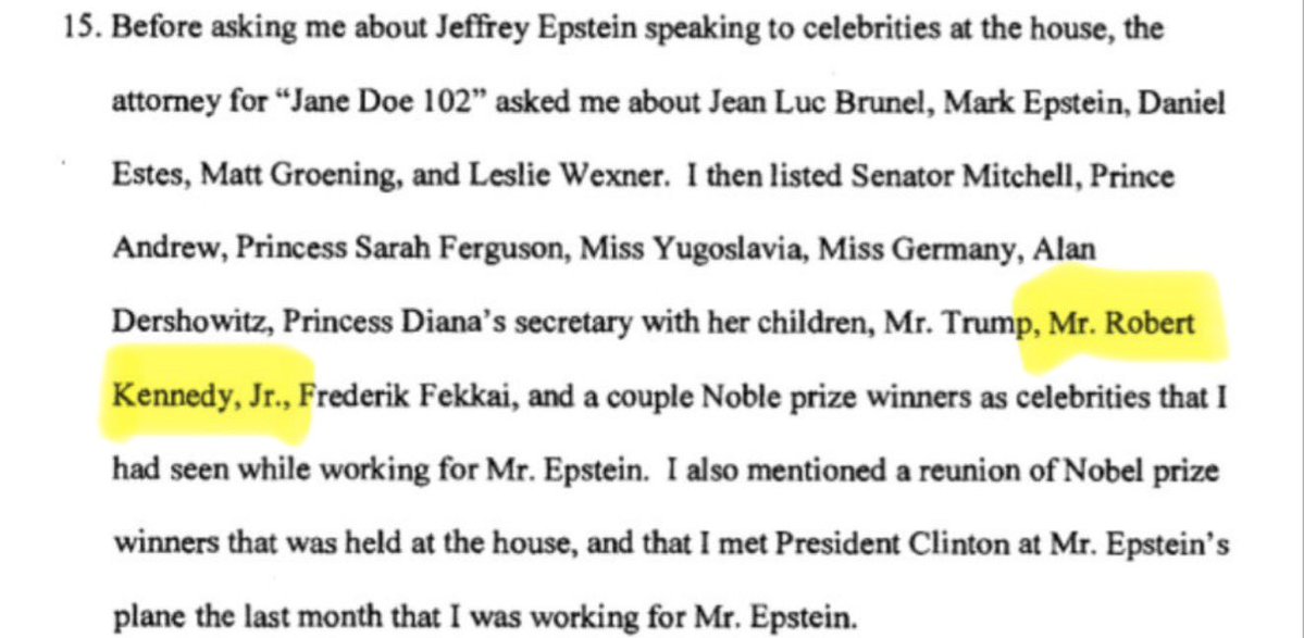 krassenstein's tweet image. BREAKING:  And just like that another Trump Cabinet member is implicated in the Epstein Files. 

Robert F. Kennedy Jr. this time. 

It’s almost as if Trump just hired all of the people implicated in the Epstein files so that he had blackmail material over them