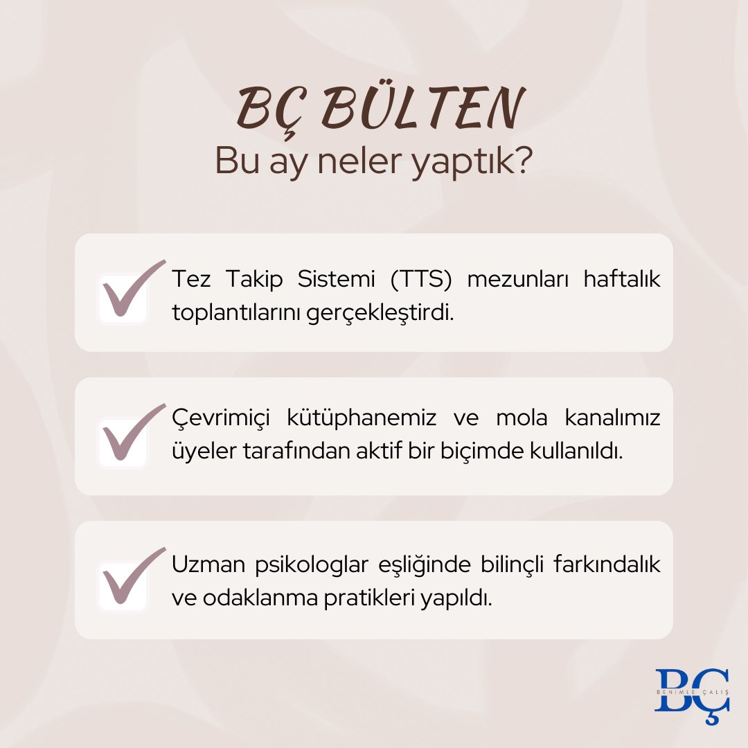 BÇ Ocak bülteni📜