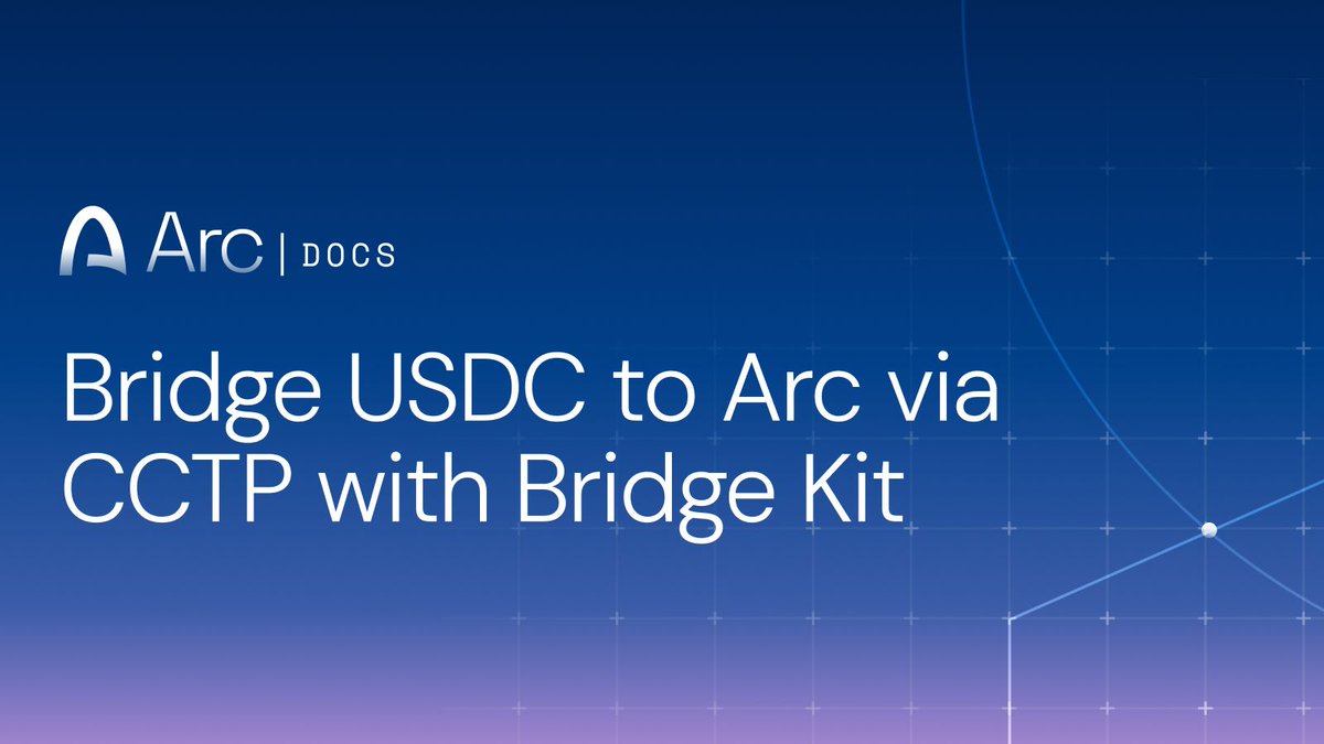 Esmereelumar's tweet photo. @arc Testnet Update
@circle has released Bridge Kit v1.5.0, and this directly strengthens USDC flows into Arc testnet.
With #BridgeKit, developers can already bridge native USDC into Arc using #CCTP without custom bridge logic. The latest update adds Monad support and improves FAST transfer reliability by automatically retrying expired attestations. This means fewer,less or there is no more failed transfers and there will be a smoother testing experience on @arc testnet.
As @circle expands Bridge Kit support and improves infrastructure, Arc benefits immediately as a USDC-first settlement network.
For builders on Arc testnet, onboarding USDC is becoming simpler, more reliable, and more future proof.
If you want try a test just deep dive into the docs below.
@arc
@gordonliao