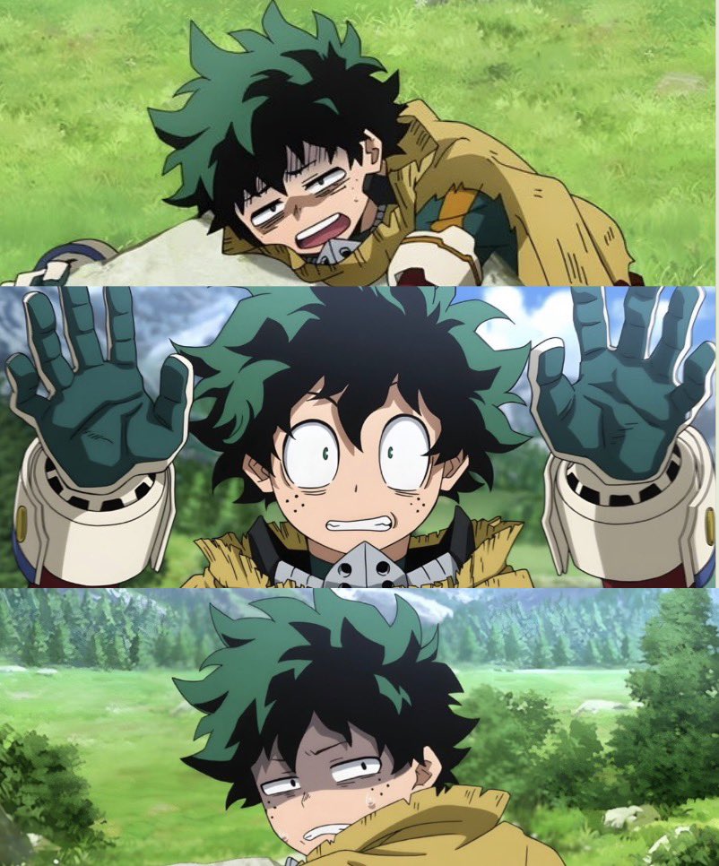 izuku silly faces in ‘you’re next’