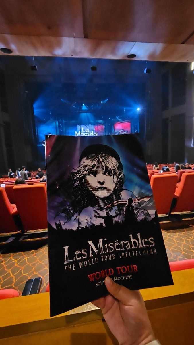 from_tricia's tweet photo. hey, younger self.
you finally got to watch one of the things that shaped your life choices— french classes, your college degree, and law school (probably).
life is good.
life can be good...despite. 🤍
#LesMisPH #LesMizWorldTour https://t.co/dbaRCHyY0Y