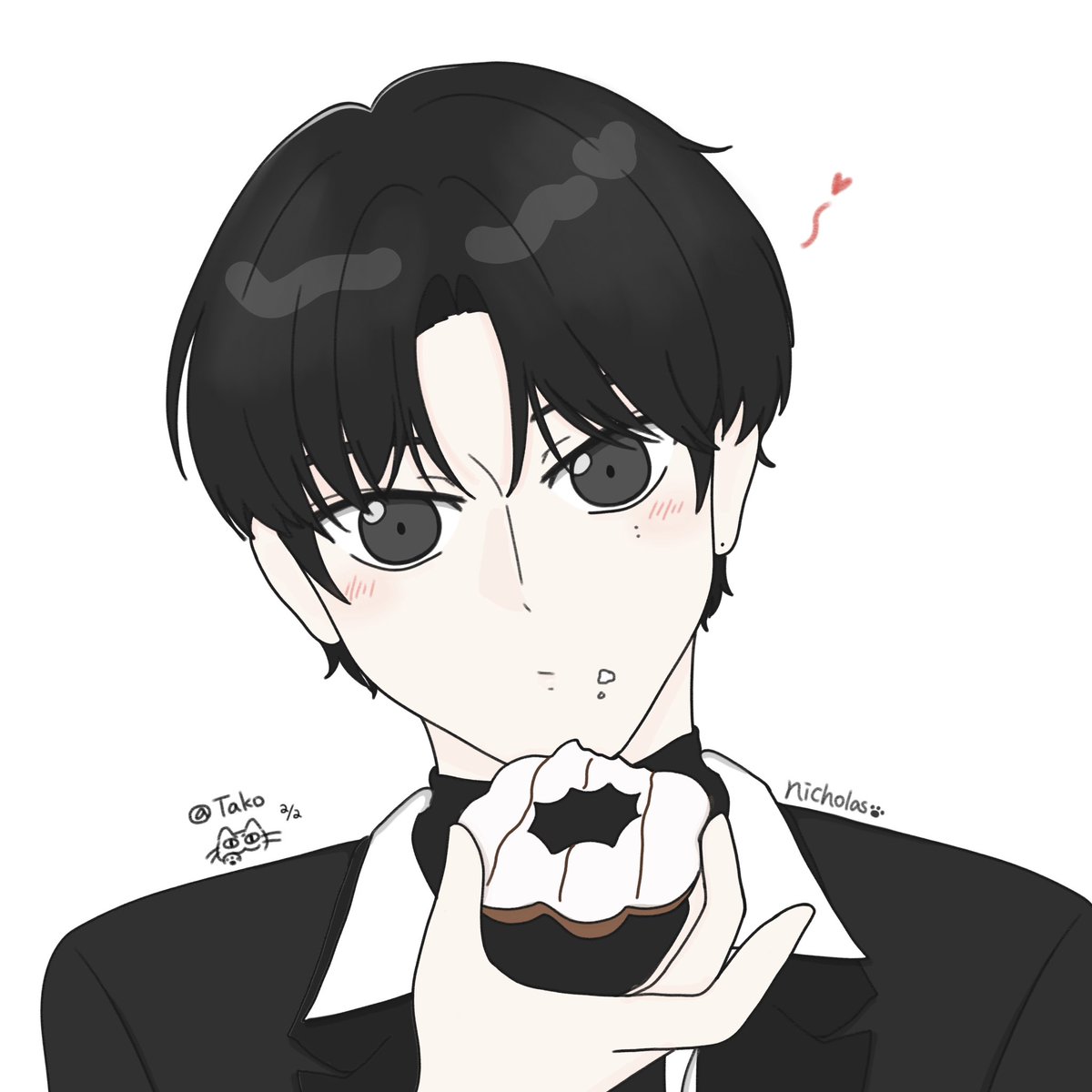 우리 니콜라스도 도넛을 먹어야 해🥺🫳🍩🐺