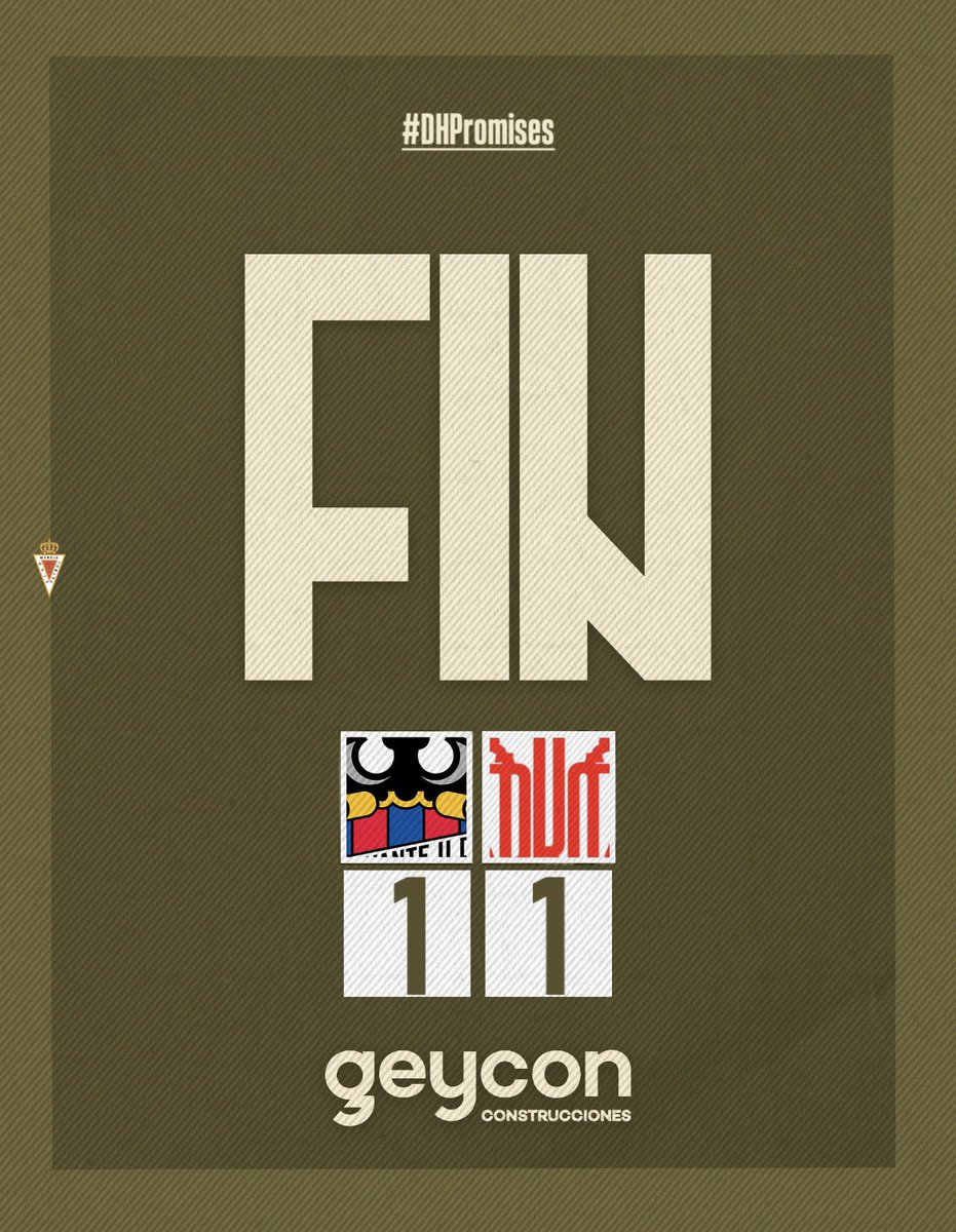 J18 | JUVENIL DH PROMISES | FIN | 1-1 |
¡𝗙𝗜𝗡𝗔𝗟 𝗗𝗘𝗟 𝗣𝗔𝗥𝗧𝗜𝗗𝗢!
¡𝗘𝗟 𝗣𝗥𝗢𝗠𝗜𝗦𝗘𝗦 𝗟𝗢𝗚𝗥𝗔 𝗨𝗡 𝗩𝗔𝗟𝗜𝗢𝗦𝗢 𝗘𝗠𝗣𝗔𝗧𝗘 𝗘𝗡 𝗘𝗟 𝗗𝗘𝗦𝗖𝗨𝗘𝗡𝗧𝗢!
🔝 Con este empate, el Murcia Promises escala hasta el tercer puesto
⚽️ Juan Párraga 
#LevanteMurciaPromises