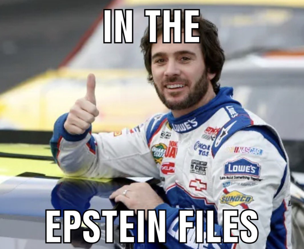 BREAKING: Jimmie Johnson was recently named in the Epstein Files. Due to this, he will miss the Daytona 500 and also guarantee he misses the playoffs for the 8th consecutive season unless NASCAR grants him a waiver