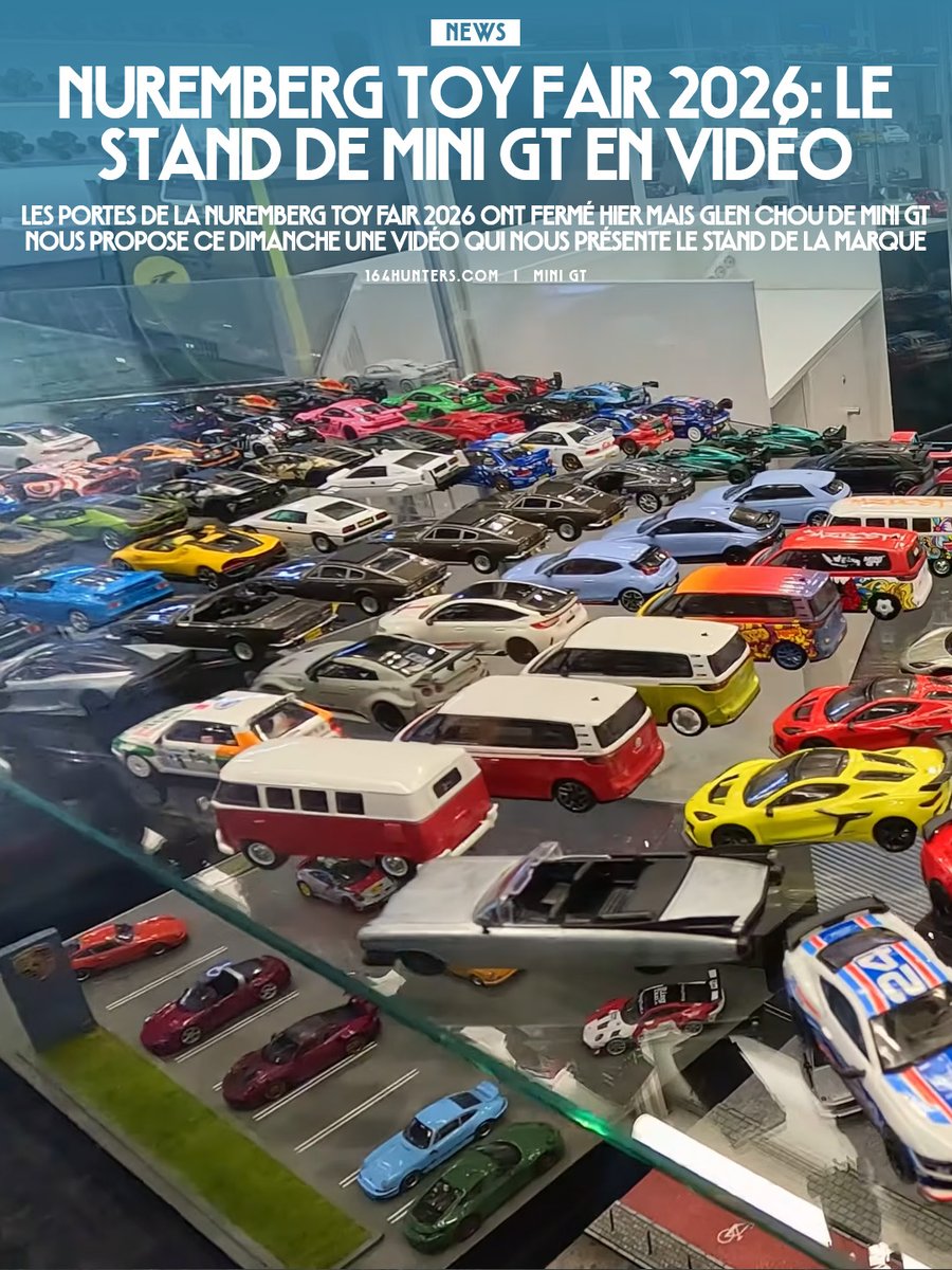 164hunters's tweet photo. 🇫🇷 Nuremberg Toy Fair 2026: Découvrez le stand de Mini GT en vidéo
🇯🇵 ニュルンベルク トイ フェア 2026: Mini GT スタンドをビデオでご覧ください
🇺🇸 Toy Fair 2026: Discover the Mini GT stand in video
---
@MINIGT64 #MiniGT #QubeCarz #KaidoHouse #BBRModels
▶ Lien en commentaire https://t.co/C2y9Xx0KYw