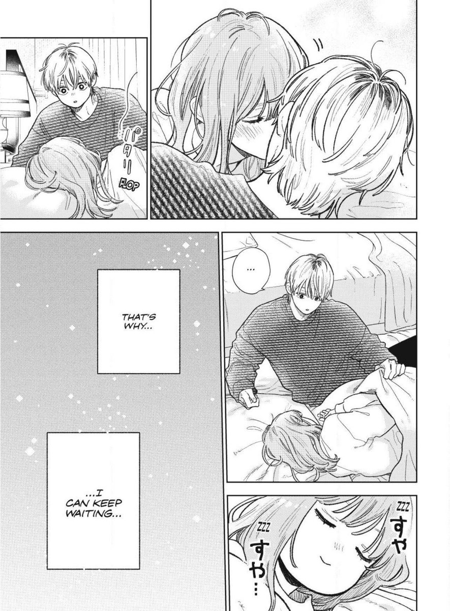 yuki was able to fall asleep peacefully after kissing her boyfriend  🥹