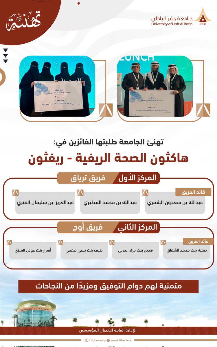جامعة حفر الباطن | UHB tweet media