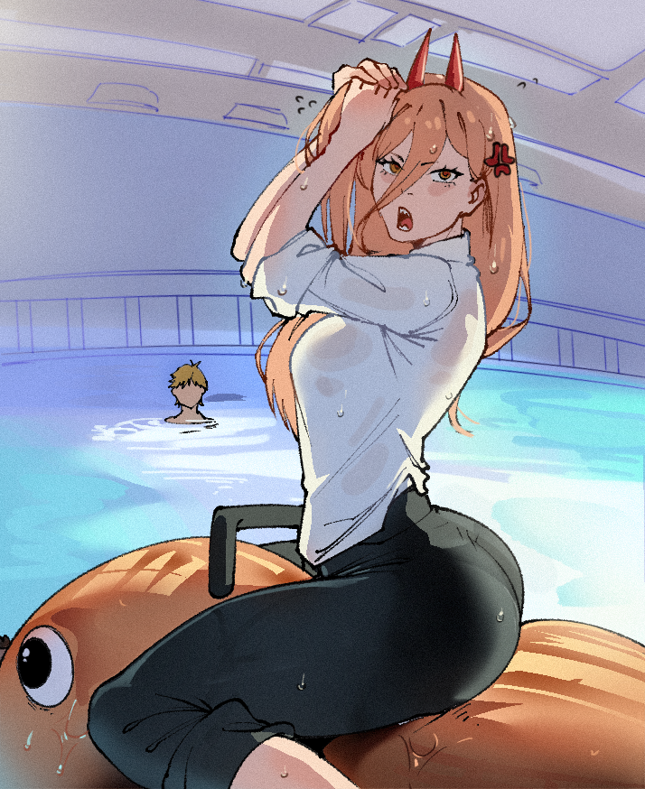 jamesloves_art's tweet image. "It was Denji's idea!" 😩

#chainsawman