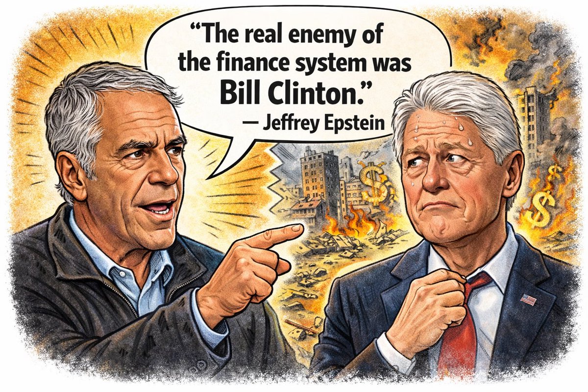 MrWhiteMAGA's tweet image. Jeffrey Epstein blamed Bill Clinton for the 2008 financial collapse. (in Epstein Files)

“The real enemy of the finance system was Bill Clinton.”

Those 2 buddies having toothpick sword fight