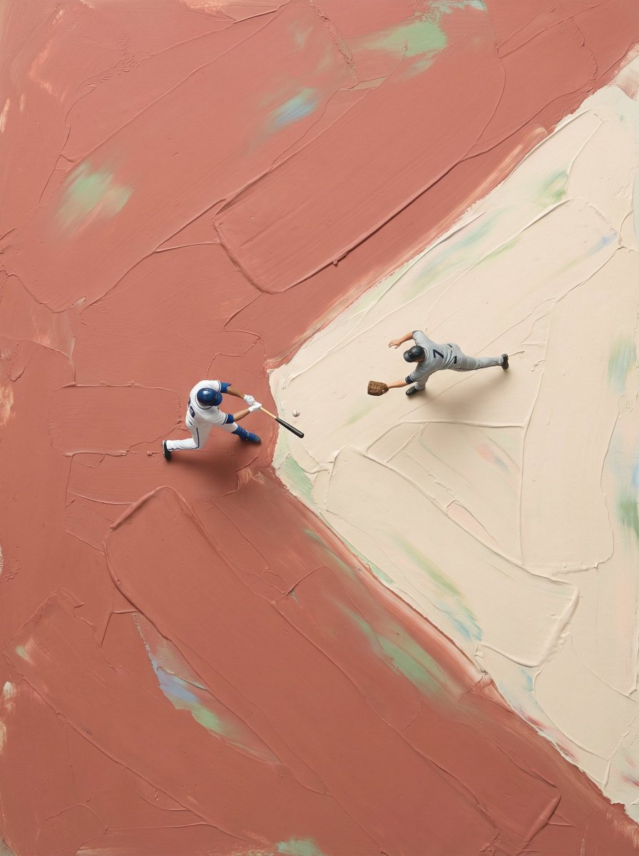 Baseball on paint example