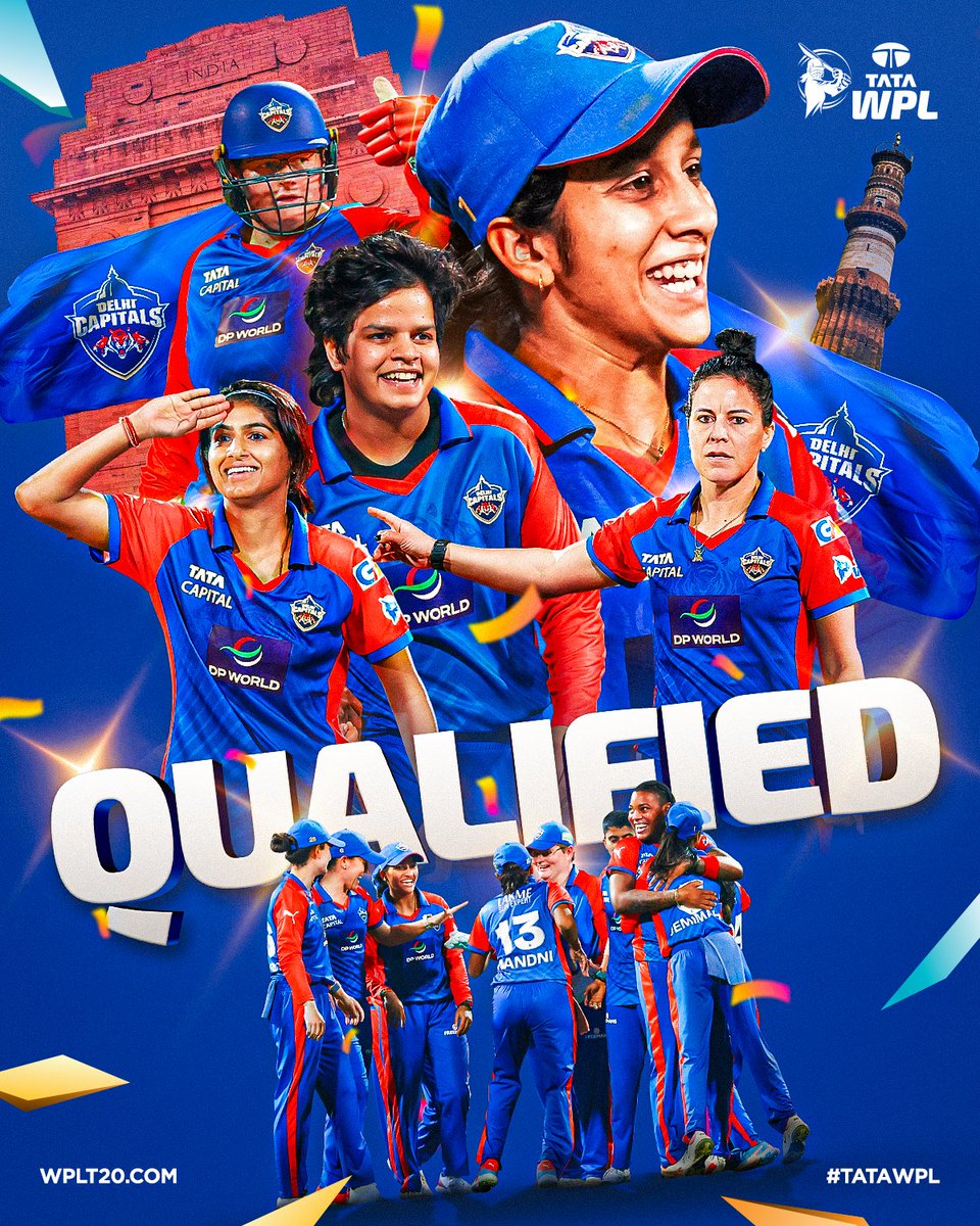 𝙍𝙤𝙖𝙧𝙞𝙣𝙜 into the Playoffs 💙❤️

The Jemimah Rodrigues-led <a href="/DelhiCapitals/">Delhi Capitals</a> are #Eliminator bound 🥳

#TATAWPL | #ClaimTheCrown | #DCvUPW