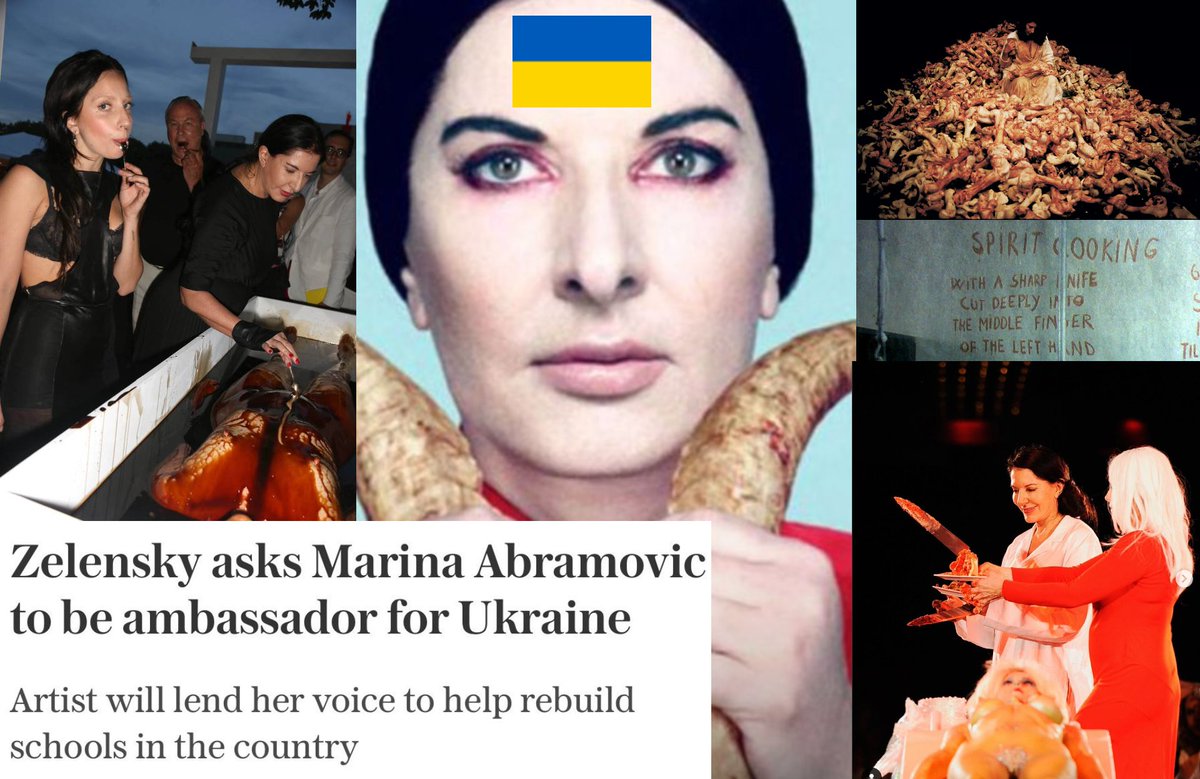 Vladimir Zelensky invited Marina Abramovic to serve as an Ambassador for Ukraine for: 

REBUILDING SCHOOLS AND SUPPORTING CHILDREN AFFECTED BY CONFLICT   

He wanted the Spirit Cooking Witch who is friends with elite child sex offenders to oversee vulnerable children.  

WAKE UP.