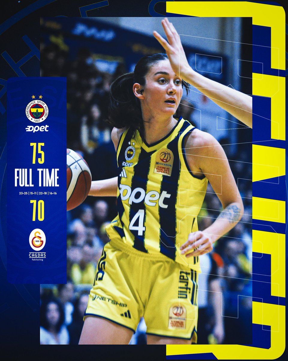 Fenerbahçe 2026 senesinde Futboldan sonra bugün aynı günde Kadınlar Basketbol ve Voleybol'da malum Camia'ya Tıklamaya devam ediyor 😆😆😆
Tebrikler potanın Kraliçeleri ve Sarı Melekler 
🌹🌹🌹🌹🌹🌹🌹
💛💙💛💙💛💙