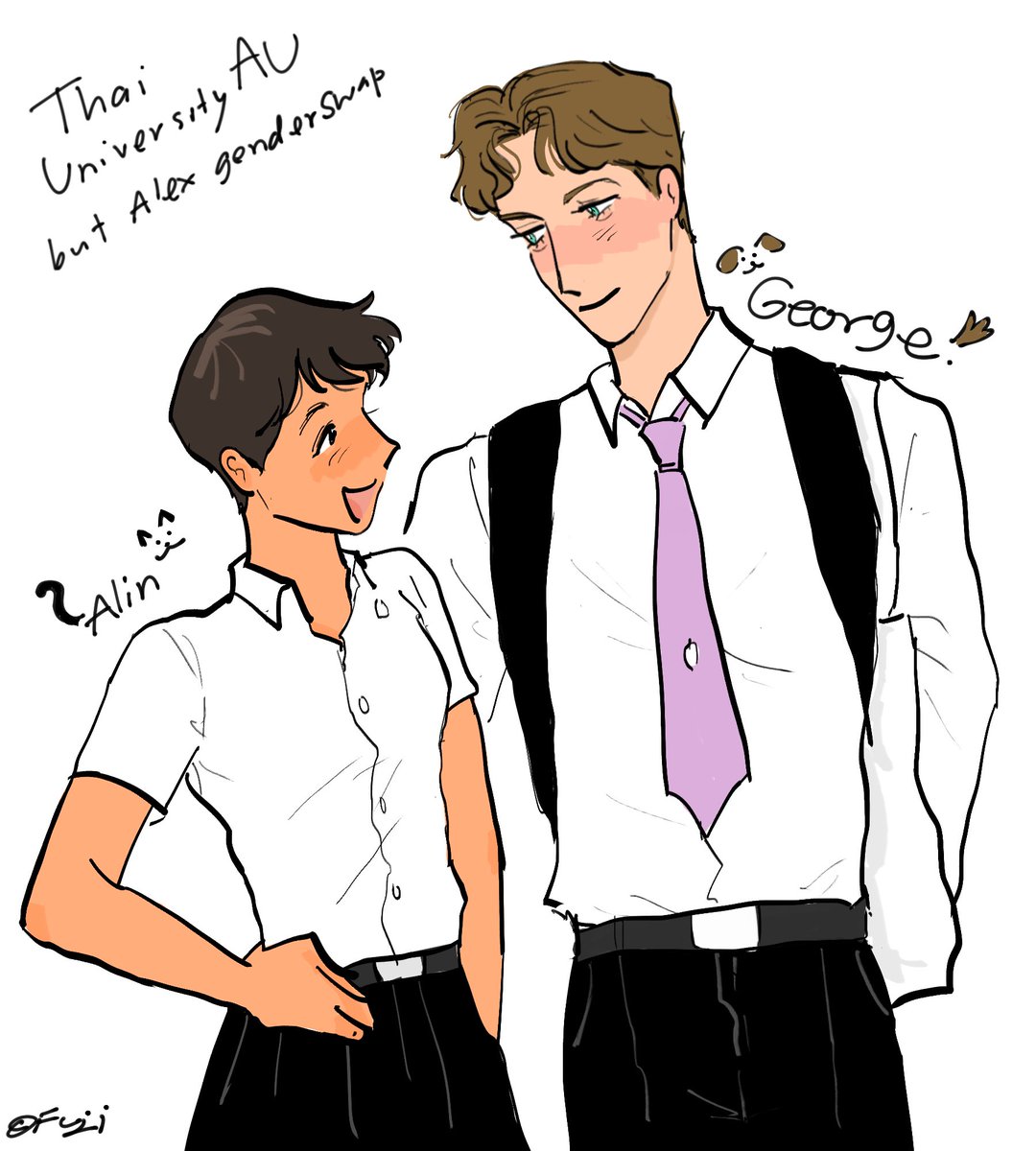 Fujitsu56's tweet photo. 6323 thai university au but Alex genderswap https://t.co/tgWrQWSOkS