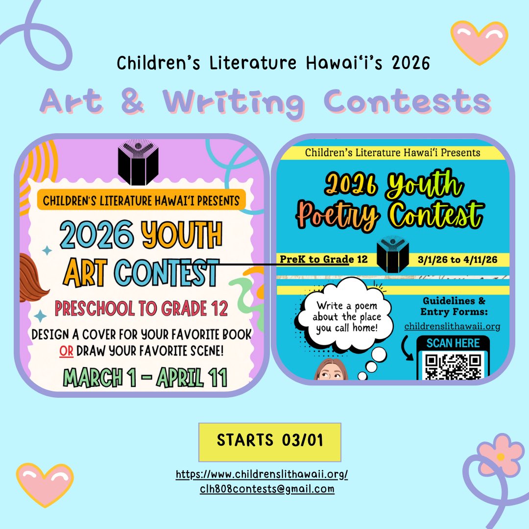 ChildrensLitHI's tweet photo. *taps mic* Is this thing on? If you’re still here, check out our newest newsletter, where we talk about our featured guests for our 2026 Conference (June 5-7) and our upcoming art and writing contests! Link in bio (soon). https://t.co/5t1PsYgoHX
