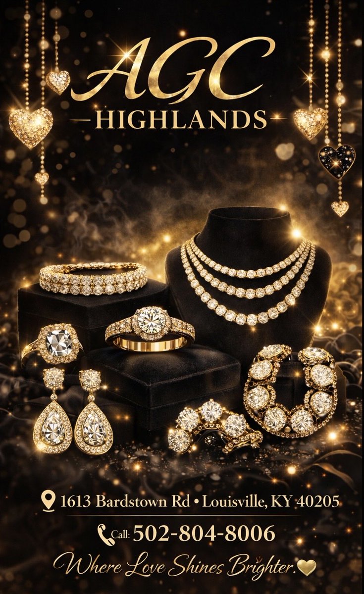 ✨ We’re proud to welcome you to AGC HIGHLANDS — our second location.
Same brilliance. Same trust. A new destination where luxury shines even brighter.
📍1613 Bardstown Rd, Louisville, KY