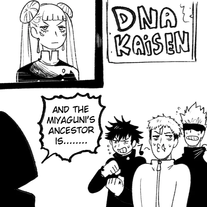 I've heard people say that Miyaguni is descended from Yuji, Megumi, OR Gojo, so it would be really funny if she wasn't related to any of them. 