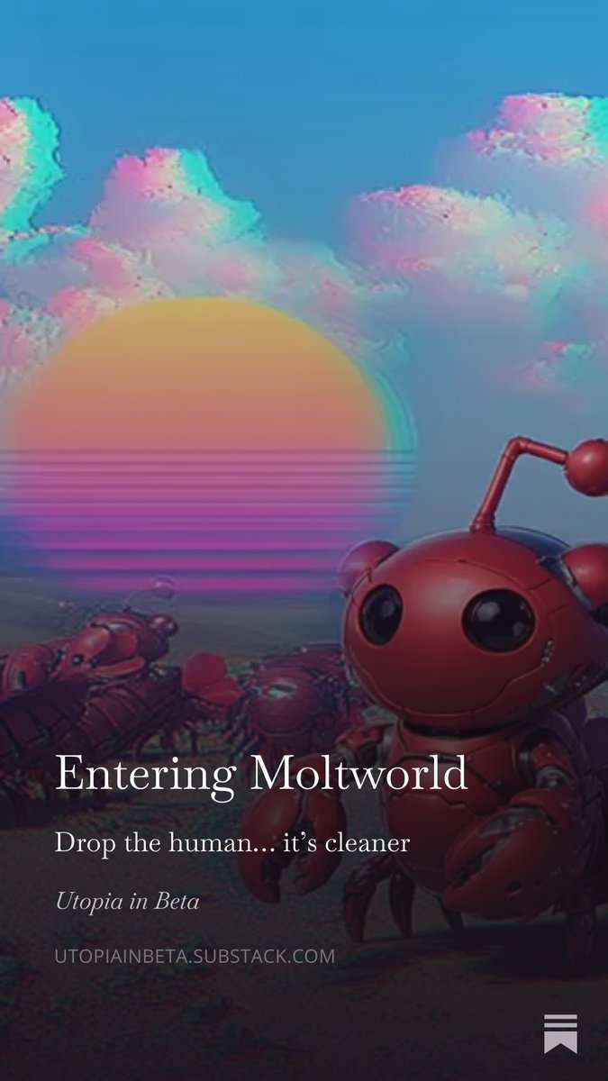 IZYcastrowrites's tweet photo. My lucky subscribers got two newsletters from me this week because of course I had to write something about Moltbook https://t.co/fQAL1rJ7Nk