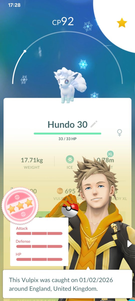 Didn't get a shiny kanto vulpix <a href="/BitterHyena/">Kyle Dotson</a> but did get this 😁😁😁

#PokemonGO