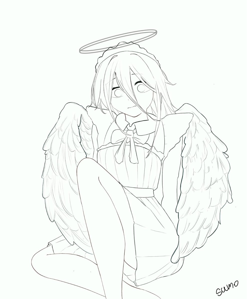 Sumokunnn's tweet photo. WIP Angel devil🫦 https://t.co/hWCsueE1gy