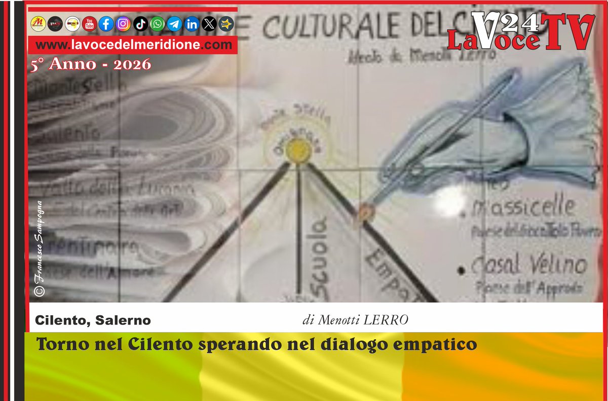 Torno nel Cilento sperando nel dialogo empatico di Menotti LERRO
lavocedelmeridione.com/2026/02/01/tor…