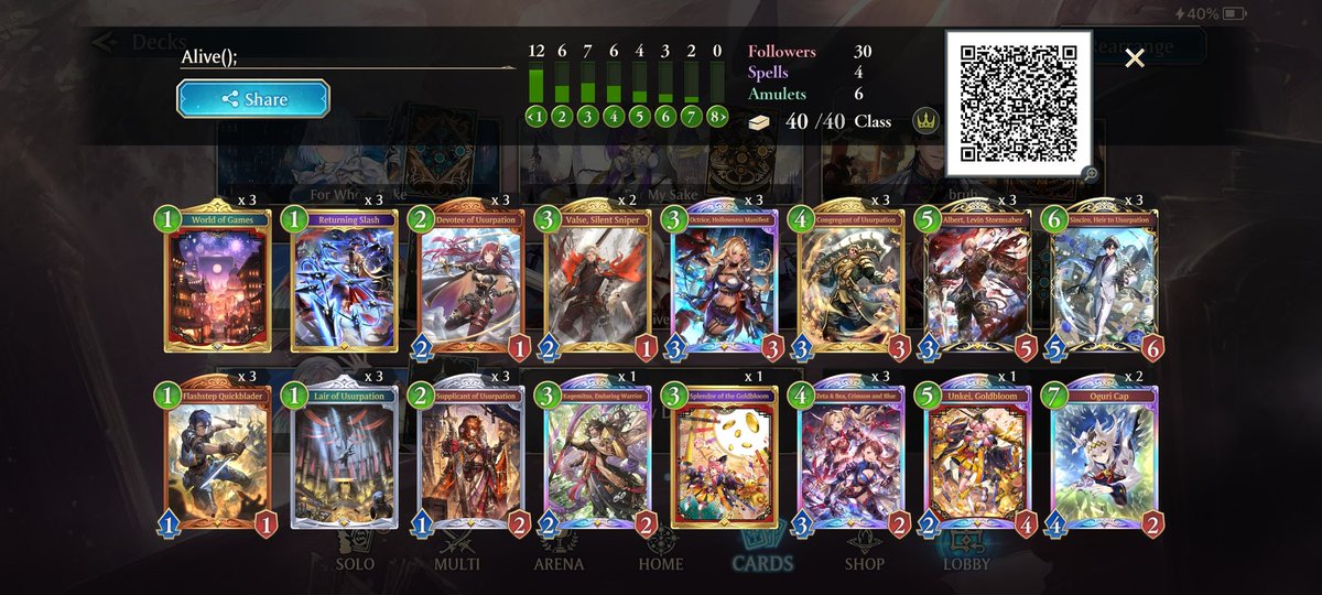 blah blah 5th weekend win 

If you play Oluon, Raging Chariot you're behind.

#Shadowverse
#シャドバWB