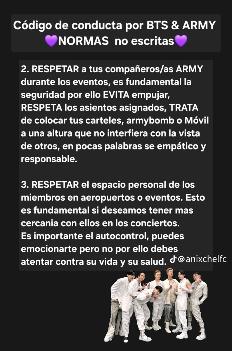 UniversoArmy13's tweet photo. Una army en tiktok subió este post y me parece espectacular por lo que os lo comparto porque desde nuestra fan base pensamos como ella 
Hagamos que nuestros chicos se sientan a salvo en España y quieran volver siempre con las Army's de  España https://t.co/wdpwEJQ8ov