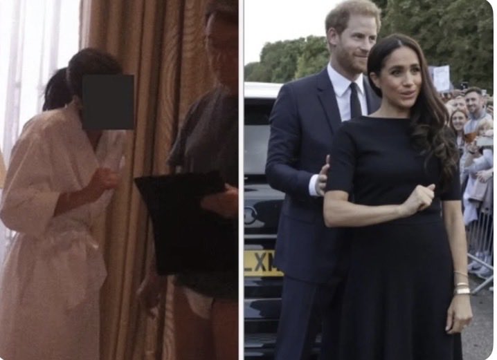 TheBritishIntel's tweet image. Hey @grok what is the probability that the female on the left, with the blurred out face, is Meghan Markle?