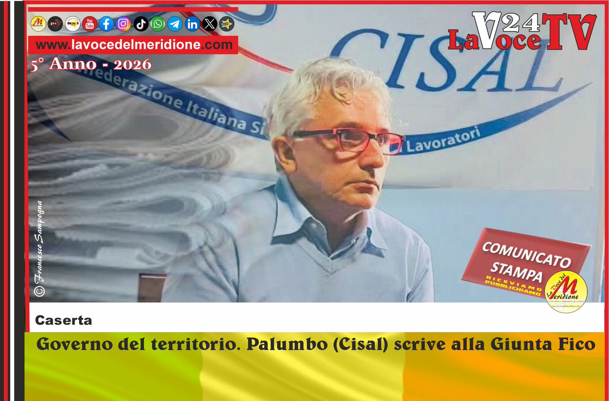 Governo del territorio. Palumbo (Cisal) scrive alla Giunta Fico
lavocedelmeridione.com/2026/02/01/gov…