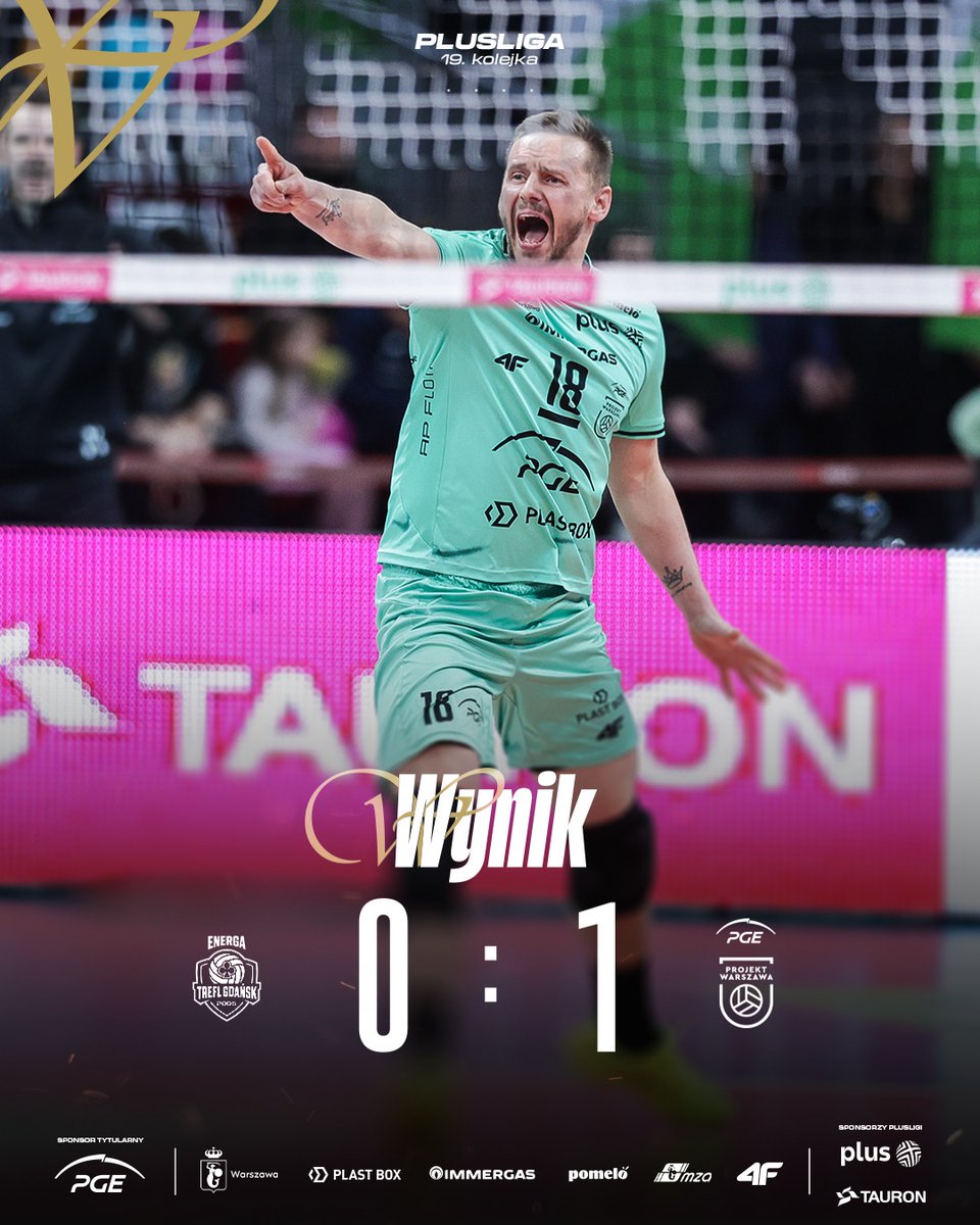 projektwarszawa's tweet photo. Dużo EMOCJI w pierwszej partii!

@Trefl_Gdansk - PGE Projekt Warszawa 0:1 (32:34)

#PlusLiga #GDAWAR https://t.co/aq4zJkiGth