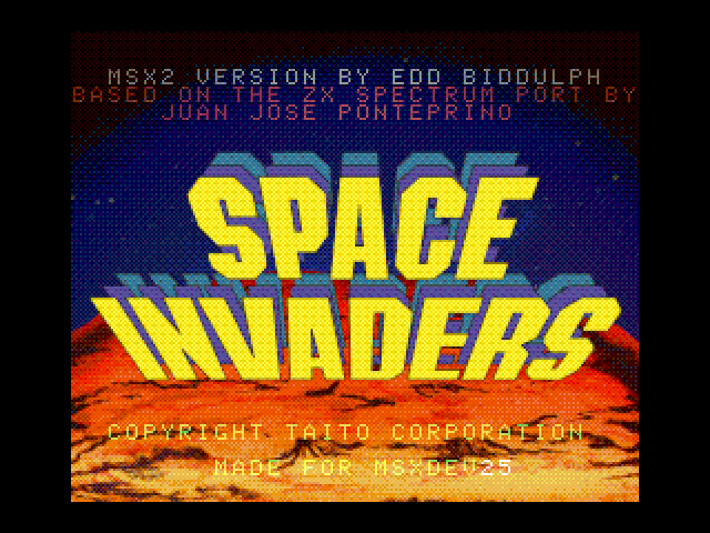 MSXdevContest's tweet photo. MSXdev25 #27 Space Invaders MSX2 Edition
https://t.co/kP2zxFsPuK
#msxdev25 https://t.co/8ZEeHZFPD6